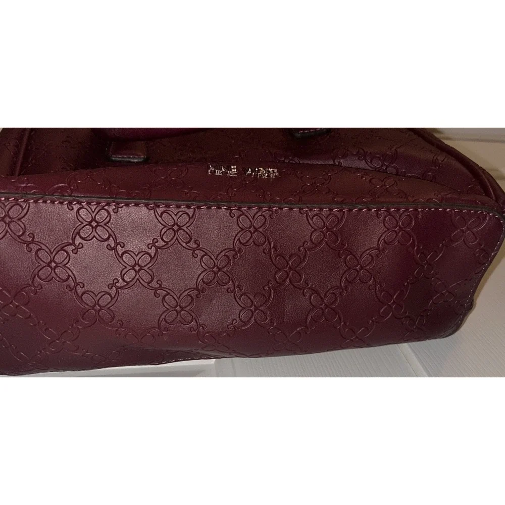 Nine West Allyce Signature Handbag Strap & Handle Brick‎ Red Color Medium Purse